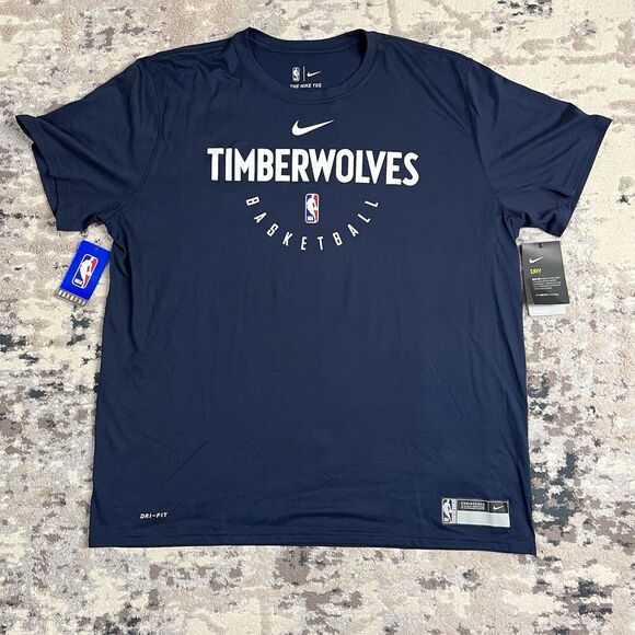 Nike Other - New NIKE Tee Engineered Dri-Fit Minnesota Timberwolves T-shirt Anti Odor Sz 2XL